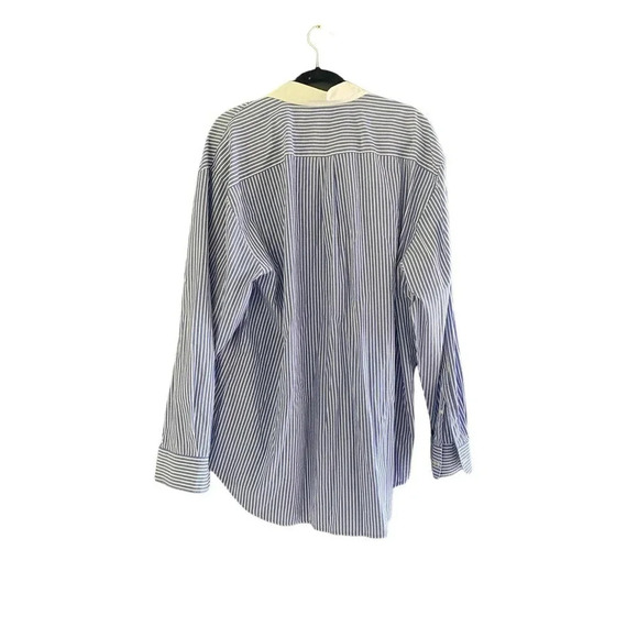 Peter Millar Men's Blue & White Striped Long Sleeve Button Down Shirt Size XL - Picture 5 of 5